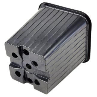 Firkantet plasticpotte - 9x9x9,5 cm - 10 stk. - Frøsnapperen.dk