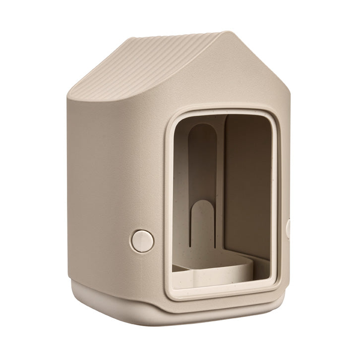 Cosy fuglefoderhus set forfra - beige