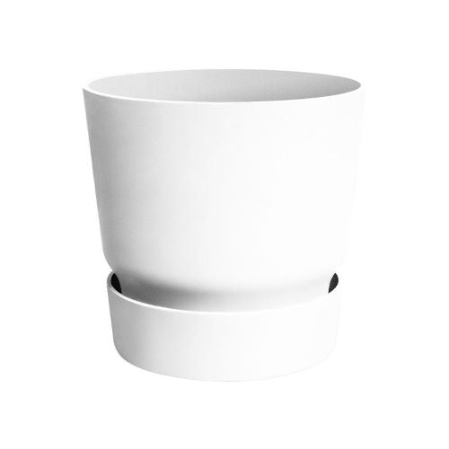 Potte med underskål - hvid